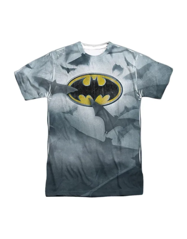 _batman Bats Logo Short Sleeve Crew Tee 100% Poly_