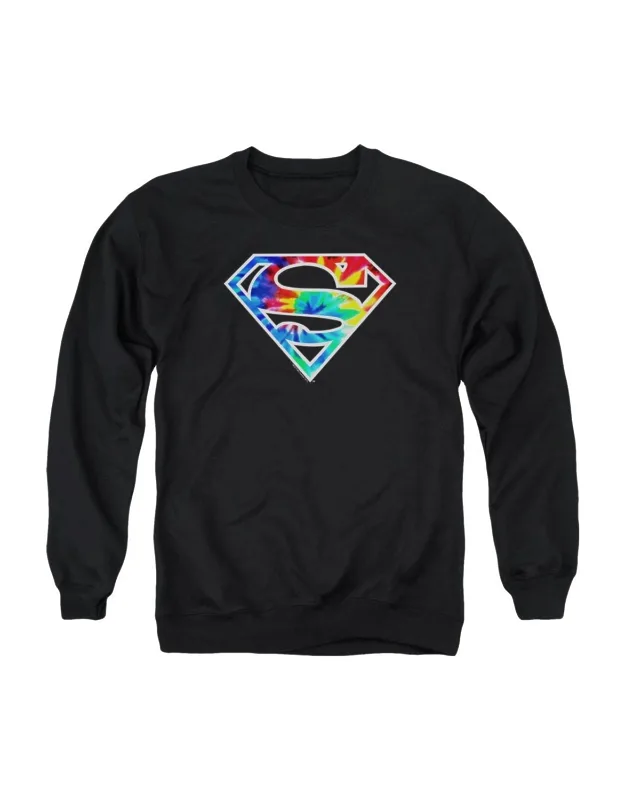 Superman Tie Dye Logo Crewneck Sweatshirt