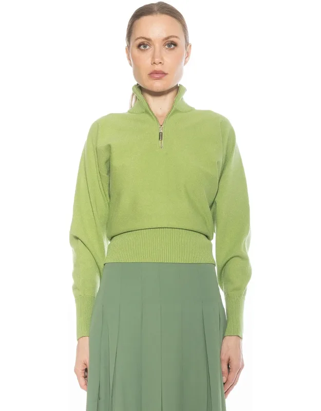 Niko Sweater With Front Zipper And Turtleneck