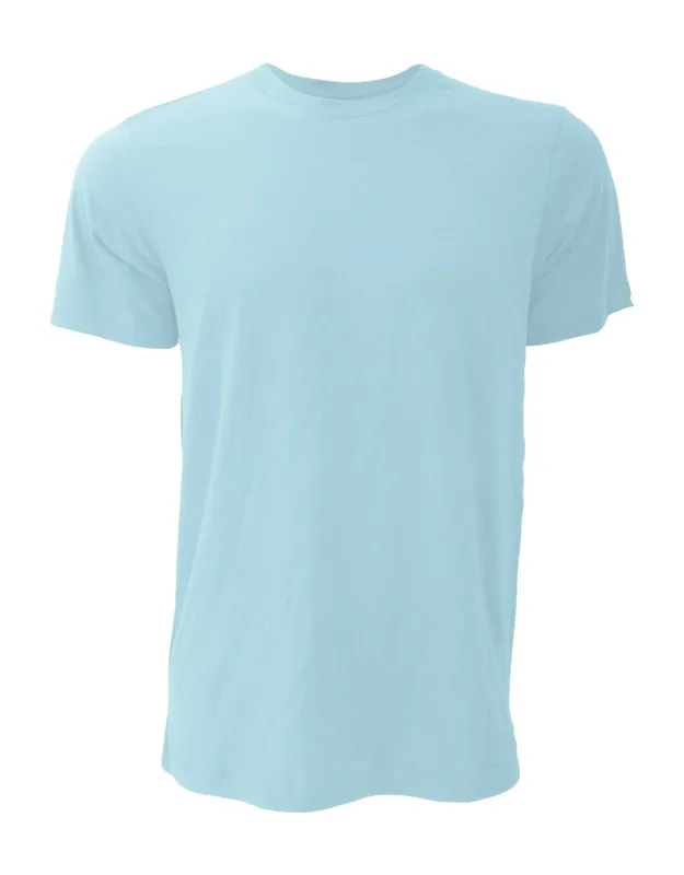 Canvas Jersey Crew Neck Short Sleeve T-shirt - Ribbed Neckline, Slim Fit