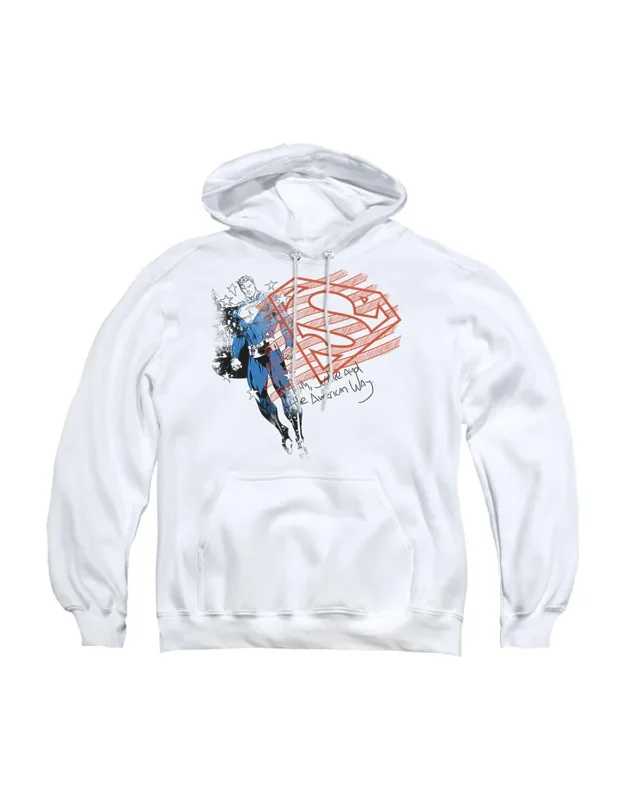 Superman Super American Flag Hoodie - 50% Cotton, 50% Polyester