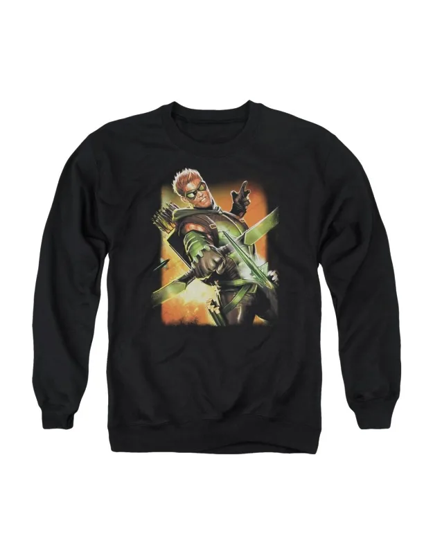 Justice League Of America Green Arrow Crewneck Sweatshirt