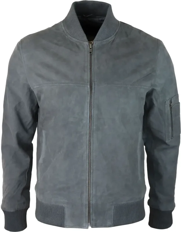 Suede Bomber Jacket