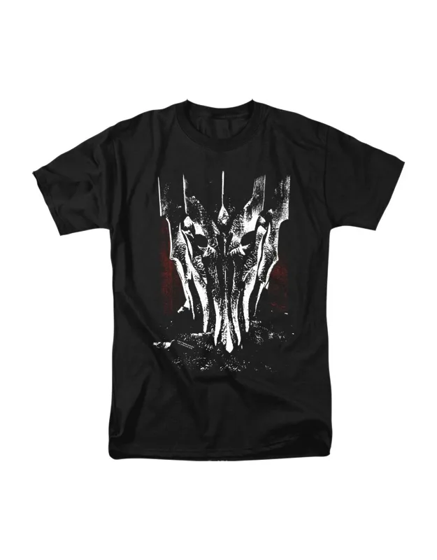 Lord Of The Rings Big Sauron Head Short Sleeve Tee - 100% Cotton, Officially Licensed