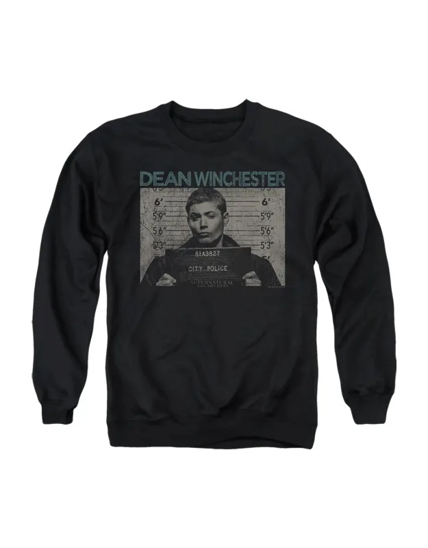 Supernatural Dean Mug Shot Crewneck Sweatshirt