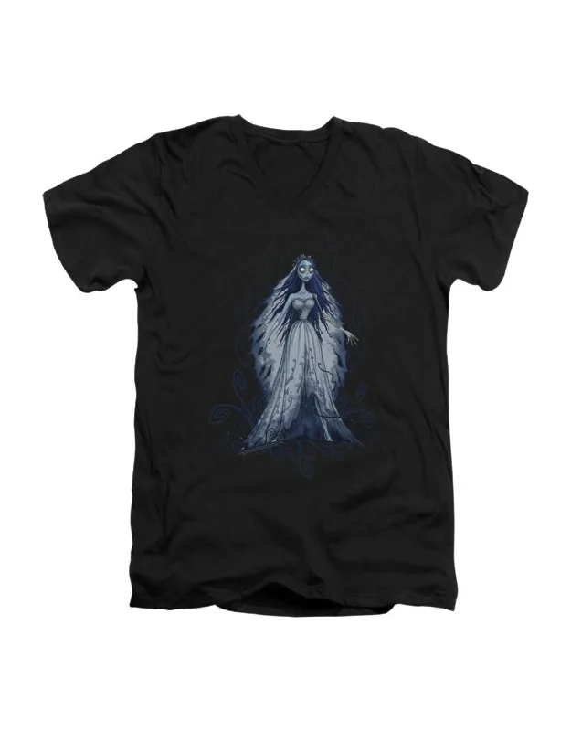 Corpse Bride Vines Short Sleeve V Neck Premium Cotton T-shirt