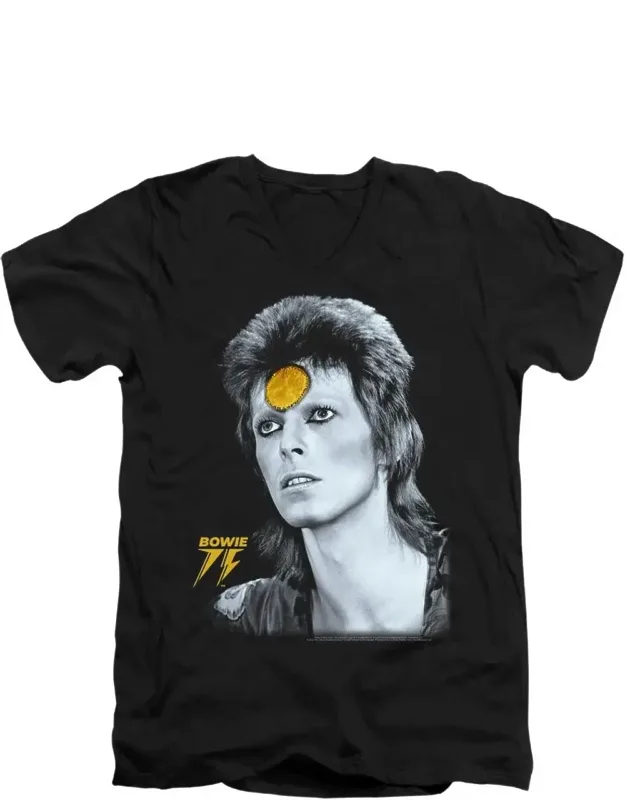 Golden Bowie Short Sleeve V Neck Premium Cotton Tee