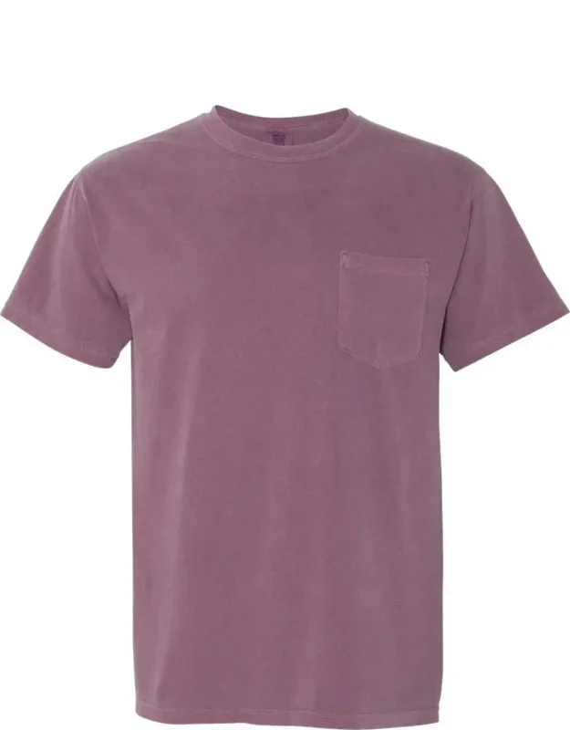 Heavyweight Pocket T-shirt - Garment-dyed Soft Fabric, Relaxed Fit