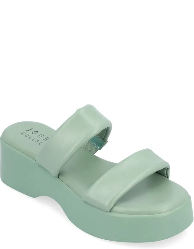 Journee Collection Tru Comfort Foam Veradie Sandals With Luxe Vegan Leather And Slip-on Closure