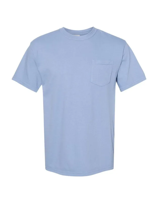 Heavyweight Pocket T-shirt - Garment-dyed Soft Fabric, Relaxed Fit