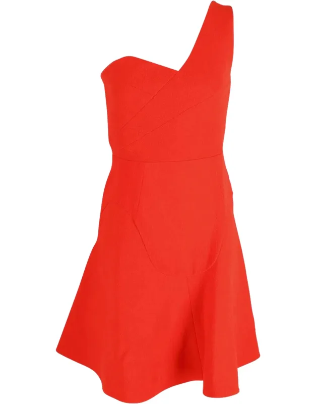 One-strap Flared Mini Dress