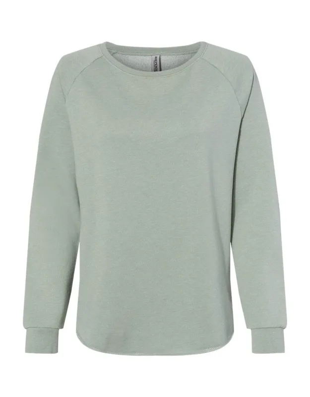 Independent Trading Co. California Wave Wash Crewneck Sweatshirt With 7 Oz./yd (us) And 52/48 Ringspun Cotton/polyester Blend