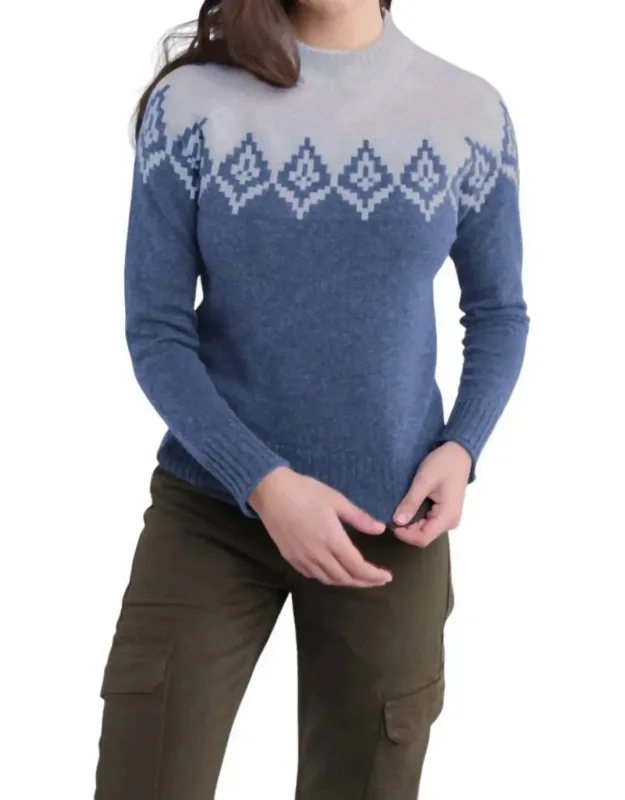 Mockneck Diamond Peak Sweater
