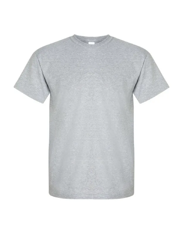 Gildan Ultra Cotton Short Sleeve T-shirt With Seamless Double-needle Collar And Tubular Construction