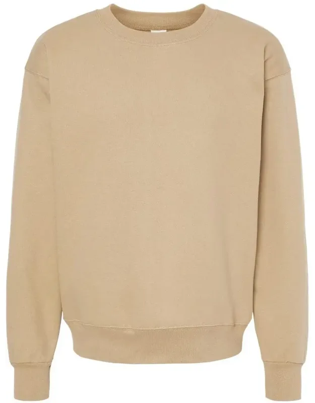 Ultimate Cotton Crewneck Sweatshirt - Patented Low-pill Fleece, Spandex Blend Ribbed Collar
