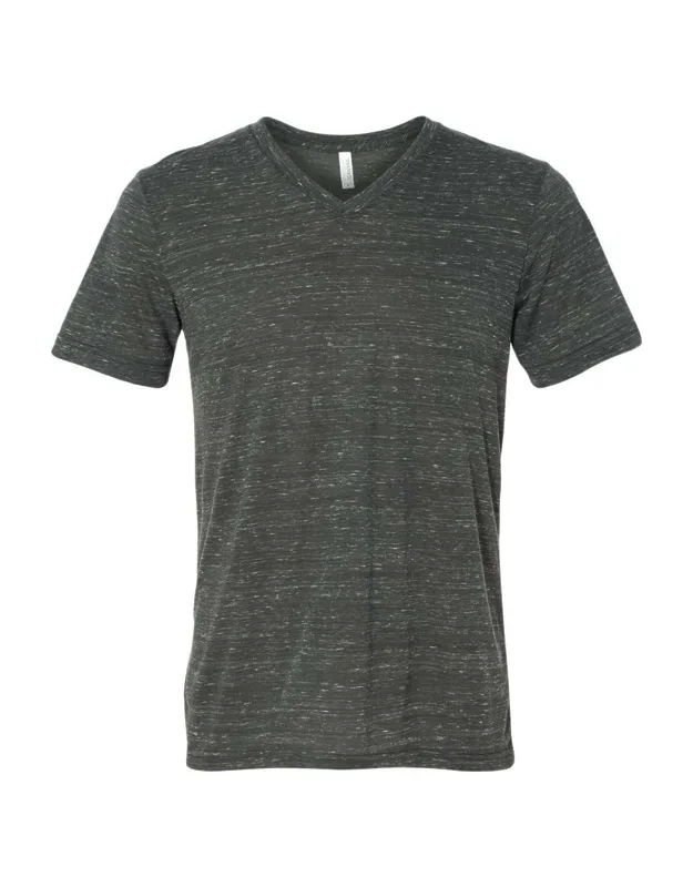 Textured Jersey V-neck Tee - Marble Colors, Retail Fit