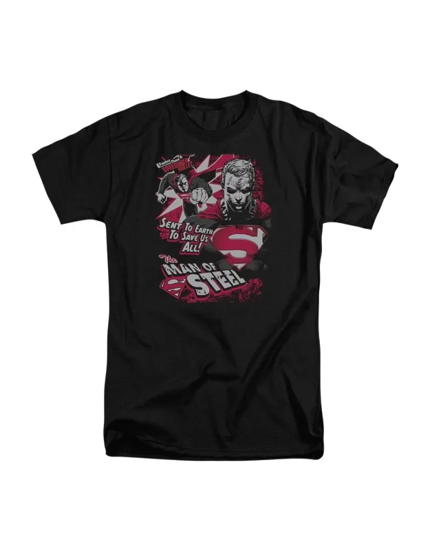 Superman Save Us All Short Sleeve Adult Tall Tee 100% Cotton