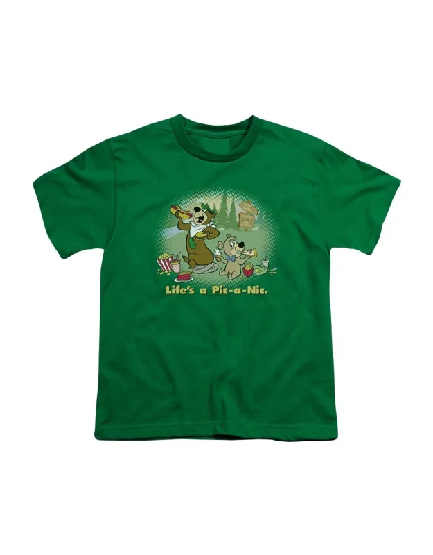 Yogi Bear Lifes A Pic A Nic Short Sleeve Tee - Stylish 100% Cotton