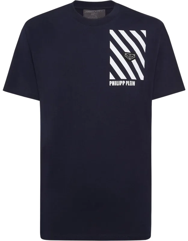Round Neck T-shirt With Distinctive Striped Design And Soft, Breathable Fit