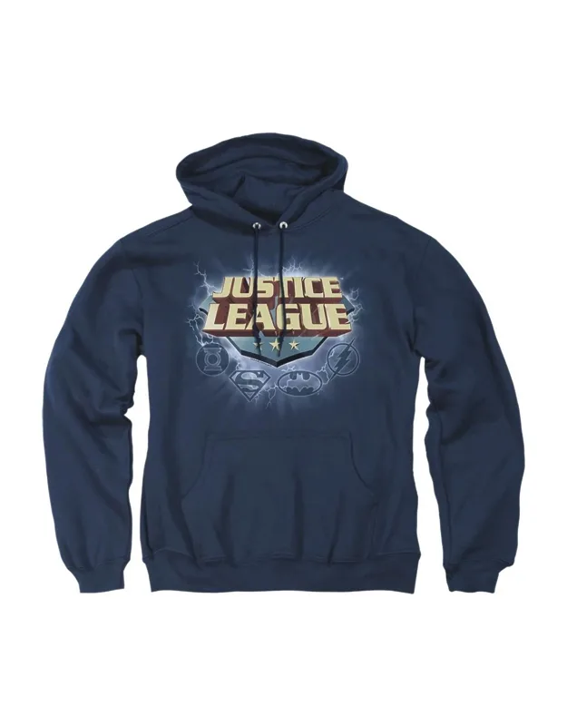 Justice League Of America Storm Logo Adult Pull Over Hoodie - Stylish Everyday Wear