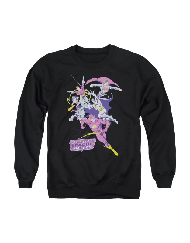 Justice League Of America Colorful League Crewneck Sweatshirt