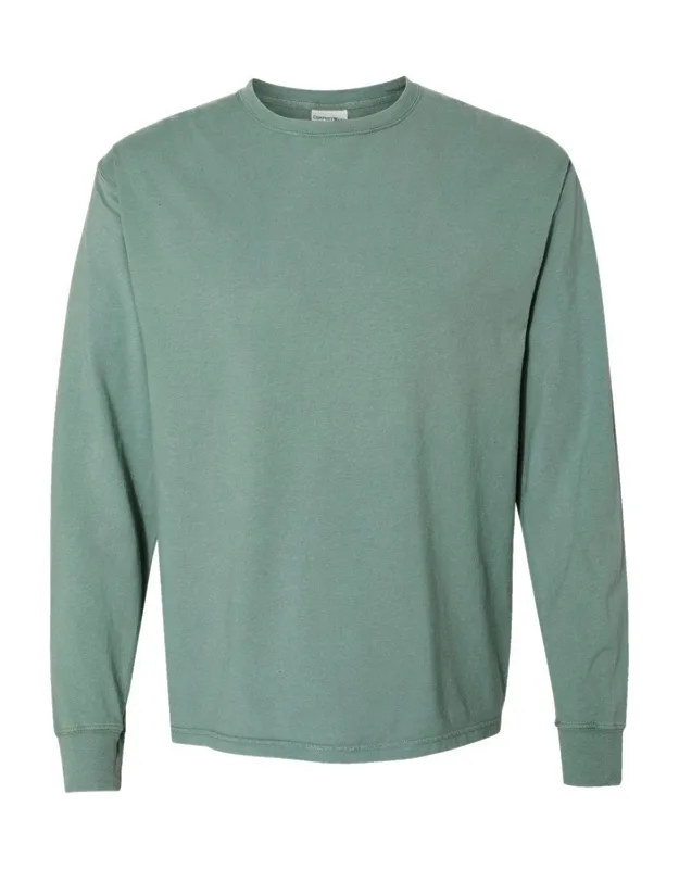 Comfortwash Long Sleeve T-shirt, 100% Ringspun Cotton, Double-needle Coverstitched