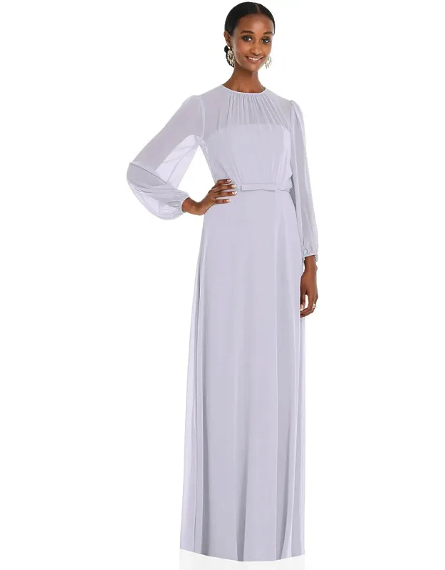 Strapless Chiffon Maxi Dress