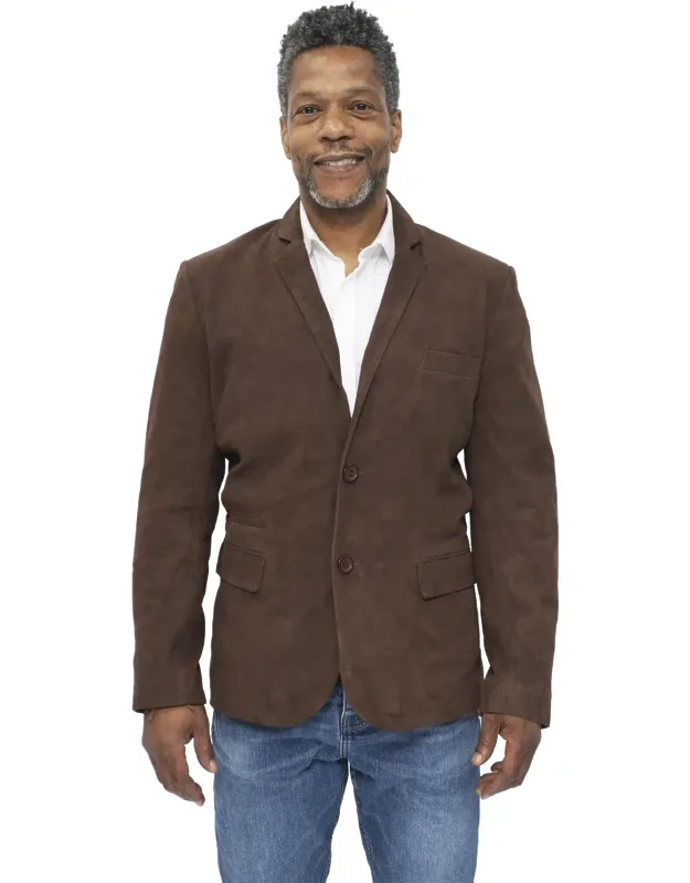 Slim Goat Suede Italian Blazer Jacket-alexandria With Premium Construction And Elegant Cuff Buttons