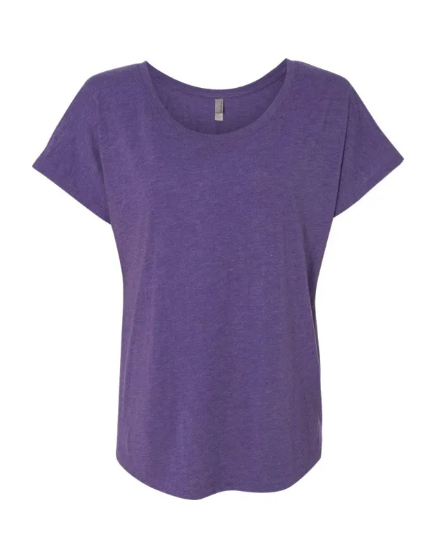 Next Level Triblend Dolman T-shirt With Scoop Neck And Curved Hem