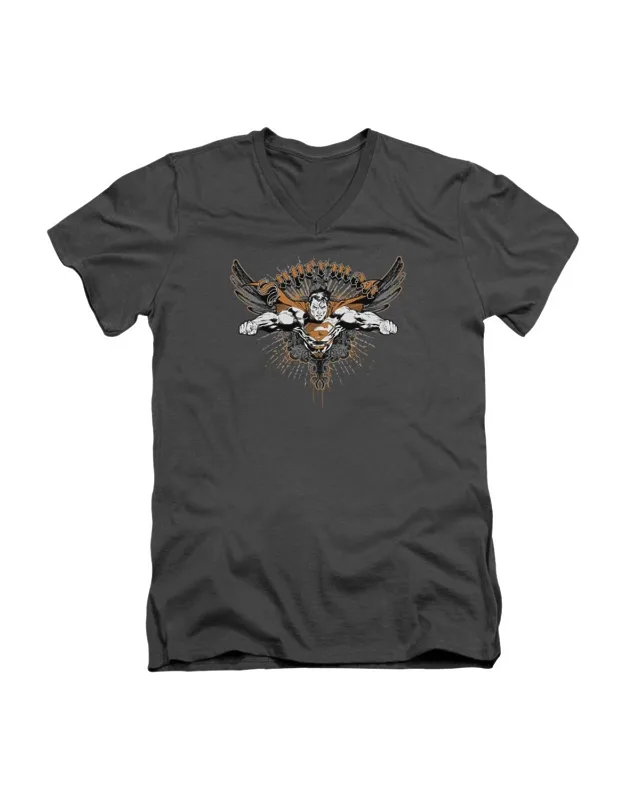 Superman Take Wing V Neck T-shirt