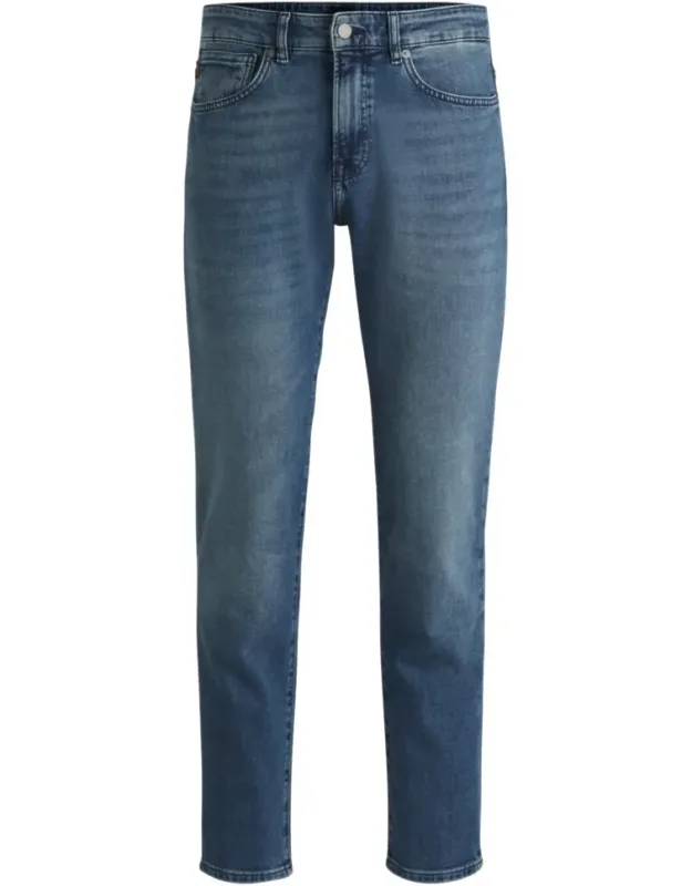 Regular-fit Jeans In Comfort-stretch Denim With Tapered Leg