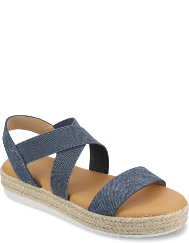 Caroline Espadrille Sandals With Strappy Sandal And Elastic Uppers