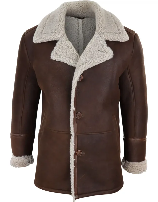 Sheepskin Buttoned Winter Coat