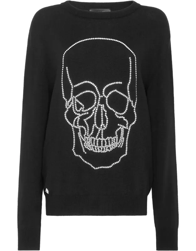 Cashmere Pullover With Crystals