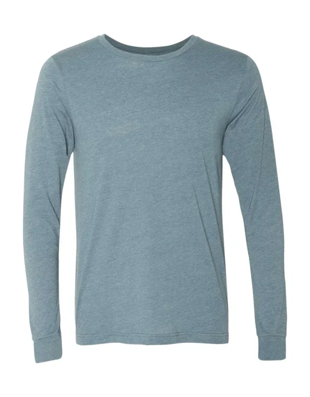 Heather Cvc Long Sleeve Tee, 4.2 Oz., 52/48 Airlume Combed And Ringspun Cotton/polyester