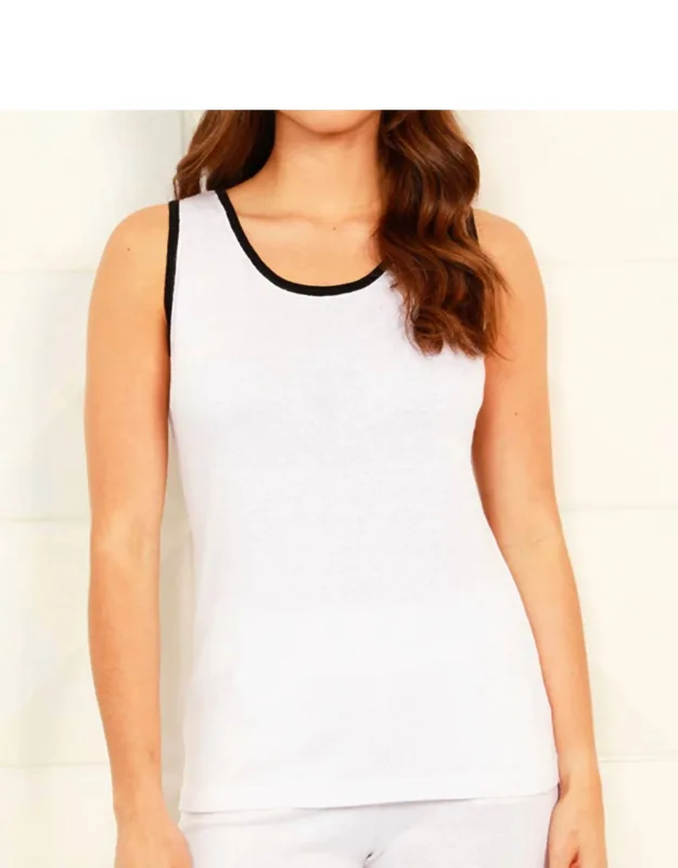 Contrast Tank With Bra-friendly And Sleeveless Features