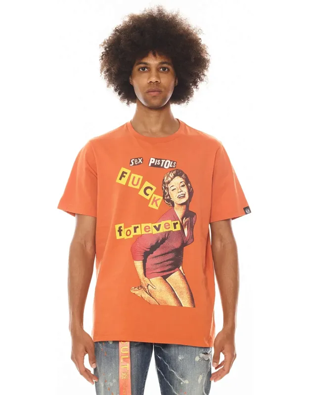 Short Sleeve Crew Neck Tee "f**k Forever" "sex Pistols"