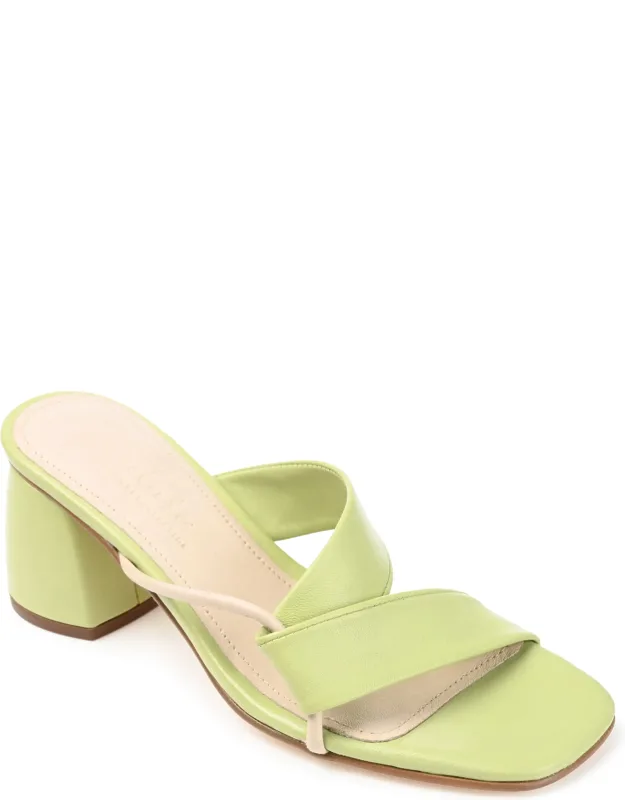 Jossette Slip On Block Heel Sandals With Tubular Detail And Tru Comfort Foam Insole