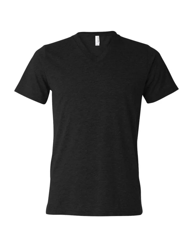 Triblend V-neck Short Sleeve Tee, 3.8 Oz./yd2, 50/25/25 Polyester/cotton/rayon