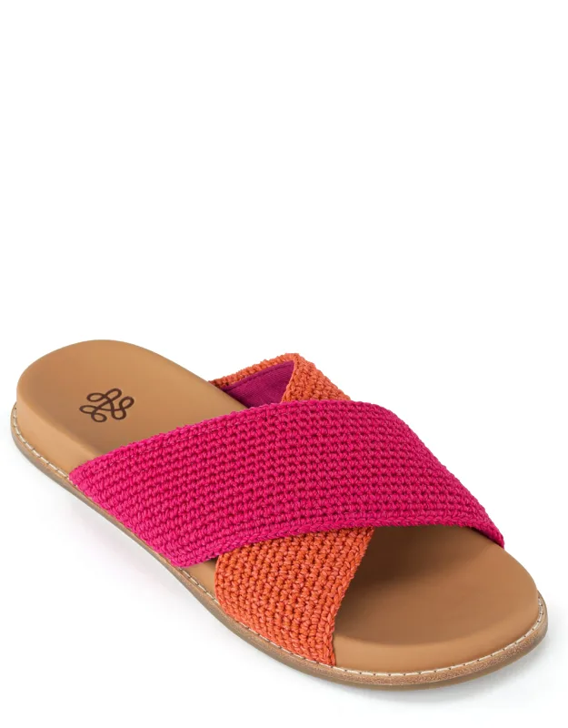 Penelope Sandal - Crisscross Vamp, Hand-crocheted Uppers