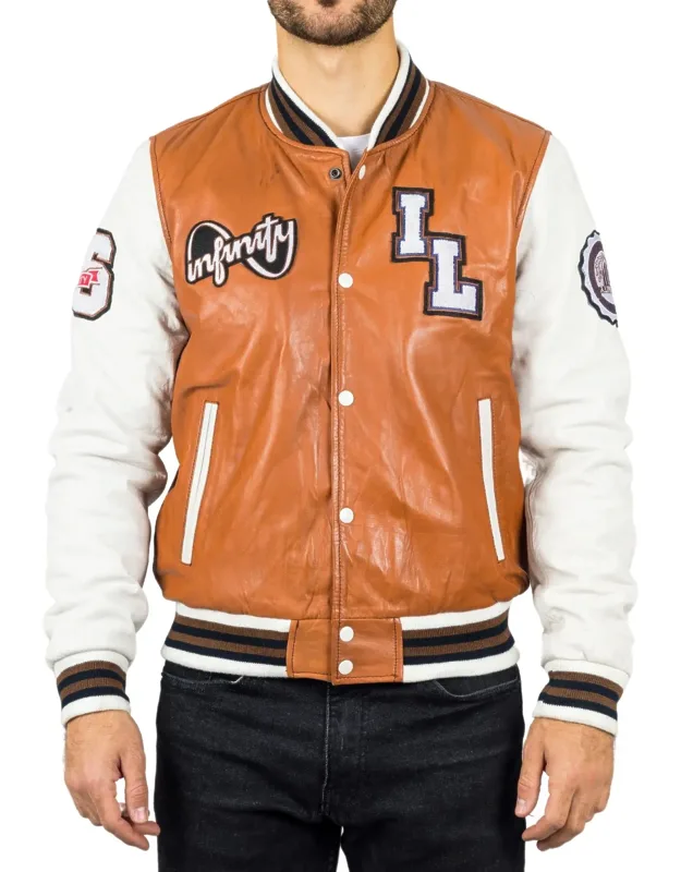 Genuine Leather Bomber Jacket