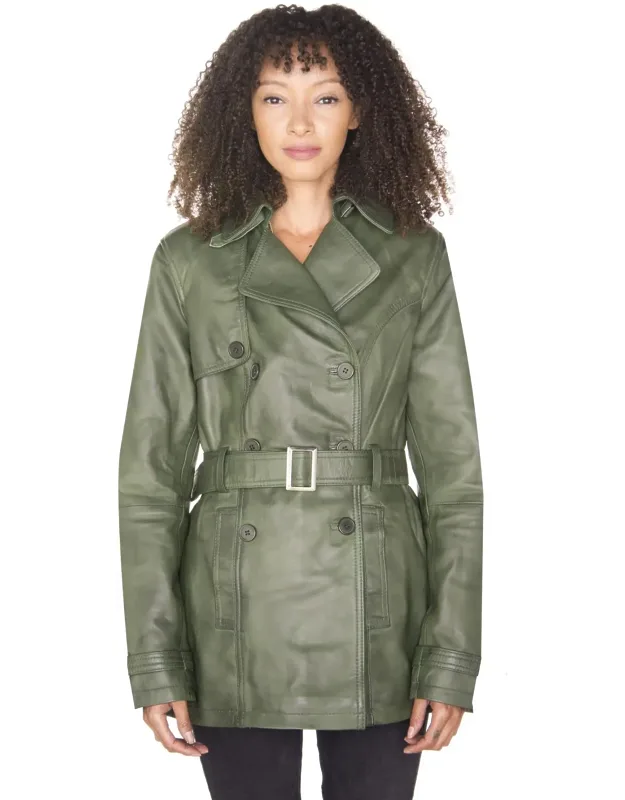 Nappa Leather Trench Coat