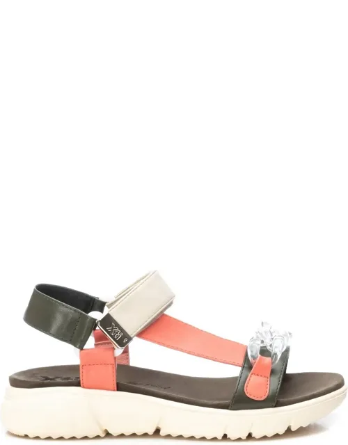 Flat Sandals By With Durable Non-slip Rubber Sole And Decorative Clear Chain