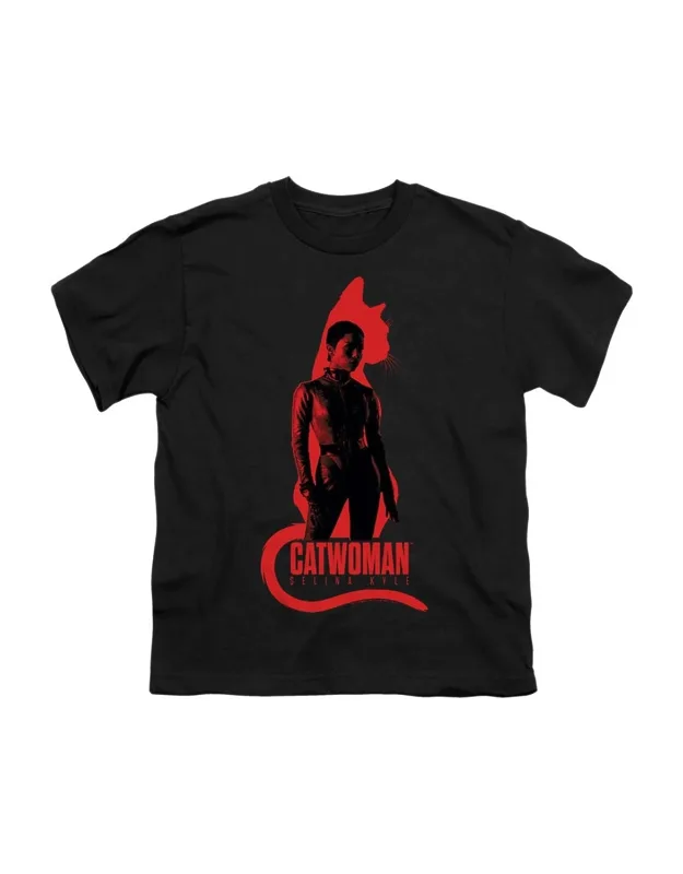 The Batman Selina Kyle Cat Silhouette Short Sleeve Tee - Stylish For Everyday Wear, 100% Cotton