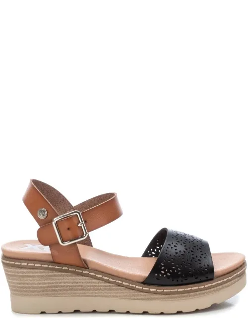 "wedge Sandals With Die-cut Design And Non-slip Sole"