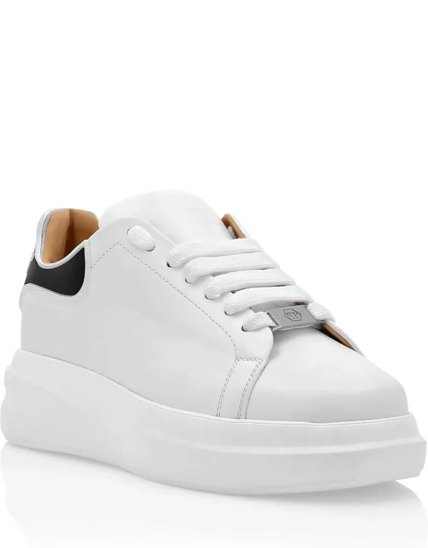 Leather Lo-top Sneakers With Shock-absorbing Midsole And Maximum Grip