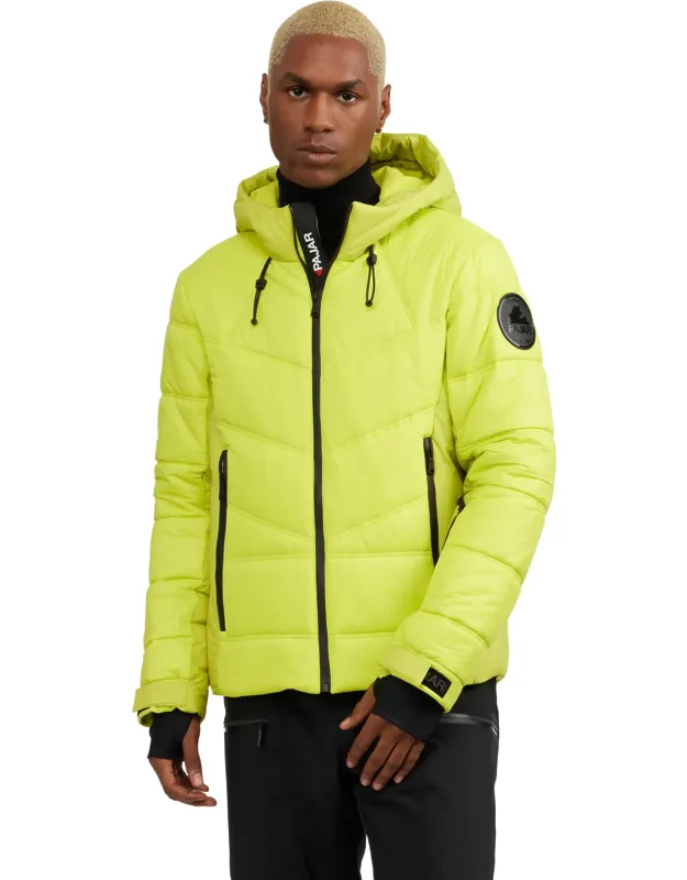 Thebe Mixed Media Ski Jacket With Fixed Hood