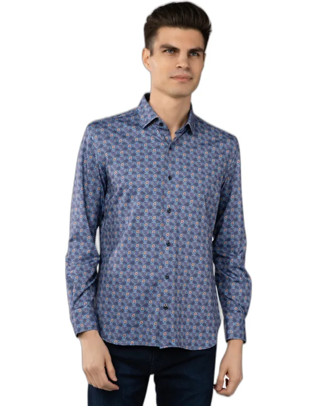Circular Shirt With Long Sleeves And Sophistication