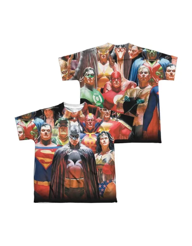 Justice League Of America Wall Of Heroes Short Sleeve Tee