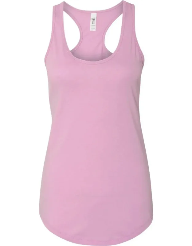 Next Level Ideal Racerback Tank With Curved Hem And Tear Away Label